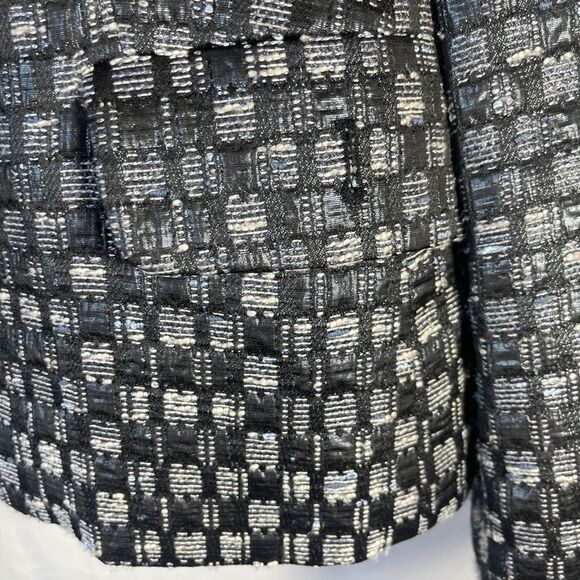 Louben Vintage Black Woven Fitted Blazer Sz 12 - Picture 3 of 7